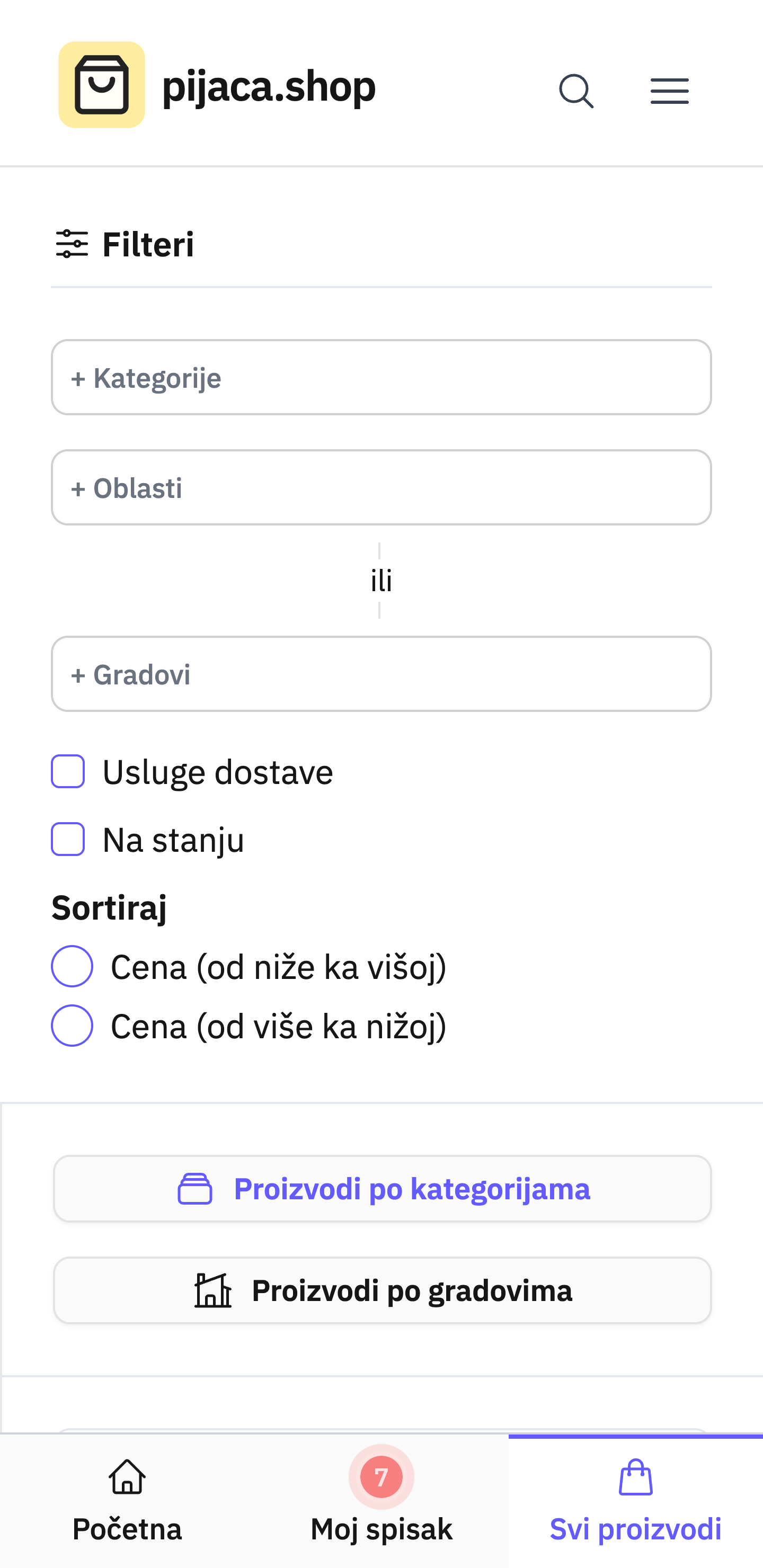 Pretraži proizvode